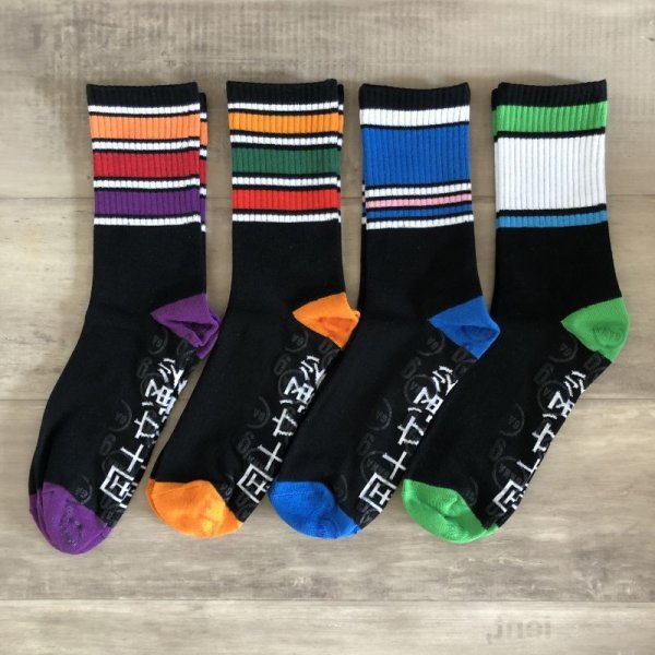 画像3: 国士文通省 × GanaG Socks コンビニラインソックス ◯K (3)
