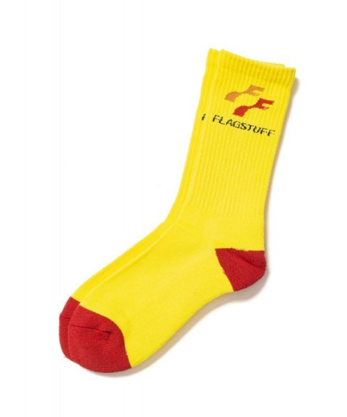 画像1:  F-LAGSTUF-F "Shake F" LOGO SOX YELLOW (1)