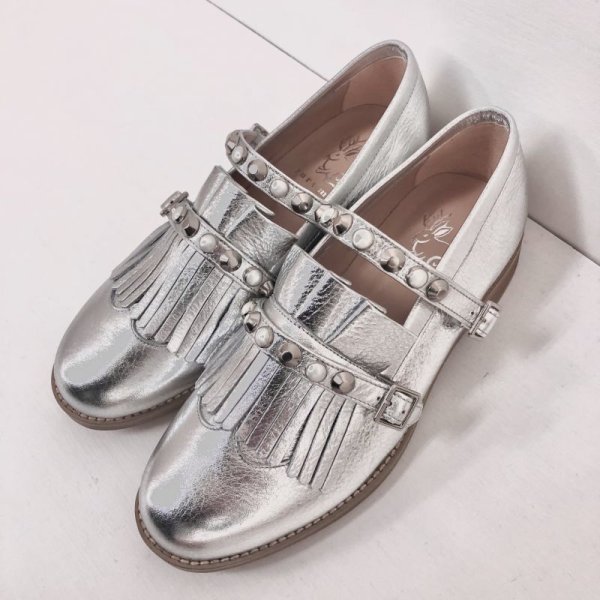画像6:  rurumu: double strap loafer silver (6)