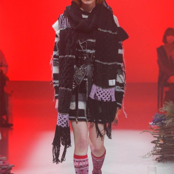 画像4: rurumu: damage mohair knit OP black (4)