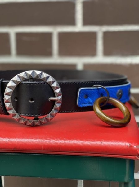 画像2: GARA [GARAxNEON]　WALNUT RING SID BELT (2)