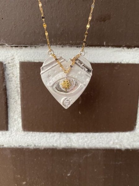 画像2: HOASHI YUSUKE　-time is ticking ネックレ　 白仕上げ(シルバー/ブラス) (2)