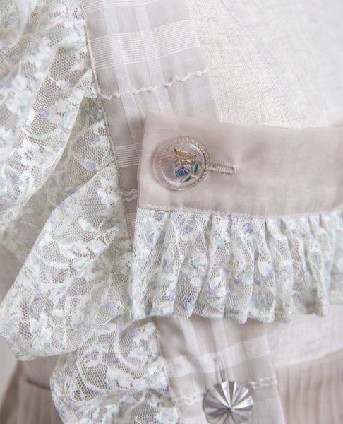 画像4: rurumu: frill check apron beige (4)