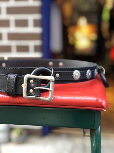 画像1: GARA [GARAxNEON]　WALNUT RING SID BELT(S)　表革×シルバー (1)