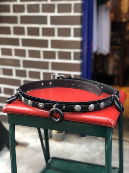 画像3: GARA [GARAxNEON] 　WALNUT RING SID BELT(S)　ハラコ×シルバー (3)