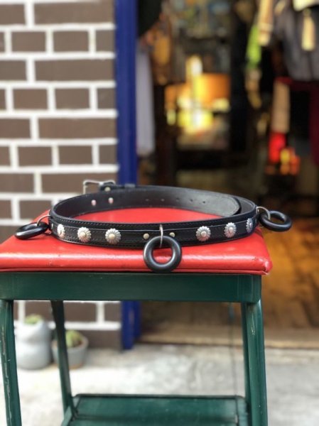 画像2: GARA [GARAxNEON]　WALNUT RING SID BELT(S)　表革×シルバー (2)