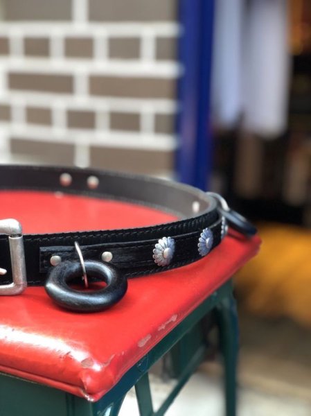 画像4: GARA [GARAxNEON] 　WALNUT RING SID BELT(S)　ハラコ×シルバー (4)