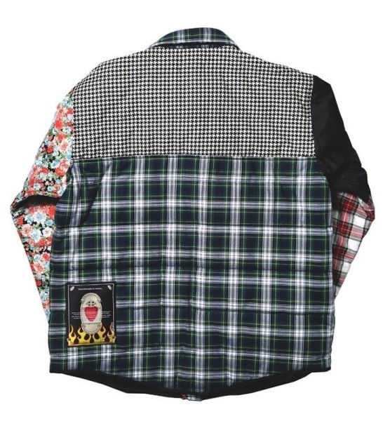 画像2: TENDER PERSON　QUILTING SHIRT JACKET 1.MIX-A(GREEN TONE) (2)