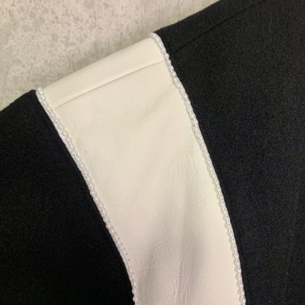 画像5: el conductorH　MELTON PEAL PIPING VARSITY JKT　BK (5)