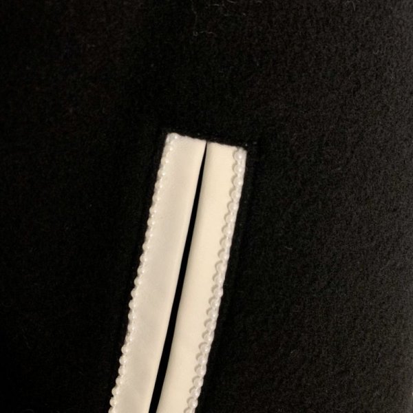 画像6: el conductorH　MELTON PEAL PIPING VARSITY JKT　BK (6)