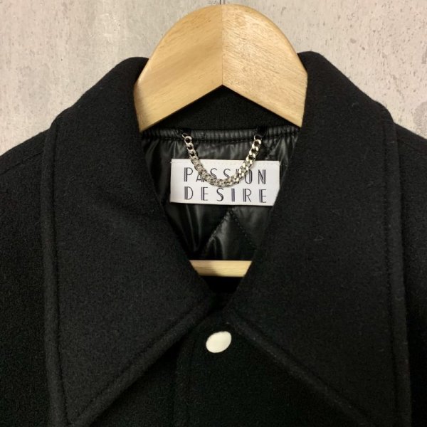 画像4: el conductorH　MELTON PEAL PIPING VARSITY JKT　BK (4)