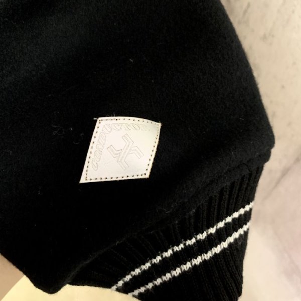 画像7: el conductorH　MELTON PEAL PIPING VARSITY JKT　BK (7)