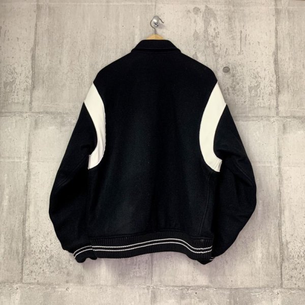 画像3: el conductorH　MELTON PEAL PIPING VARSITY JKT　BK (3)