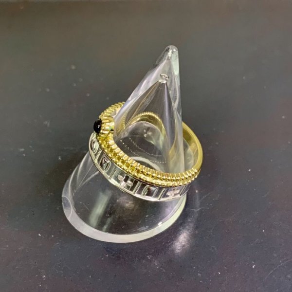 画像2: A MAN  Hungary Crown Ring stone:black (2)