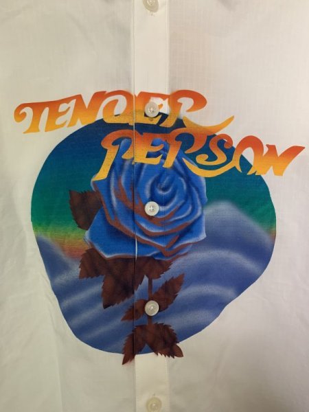 画像3: TENDER PERSON ROSE AIRBRUSH SHIRT WHITE (3)