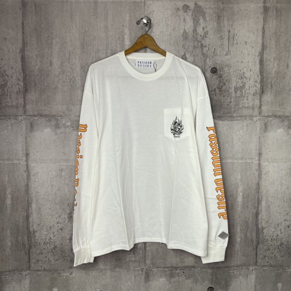 画像2: el conductorH　COTTON LONG SLEEVE T-SHIRT'CHAIN　WHT (2)
