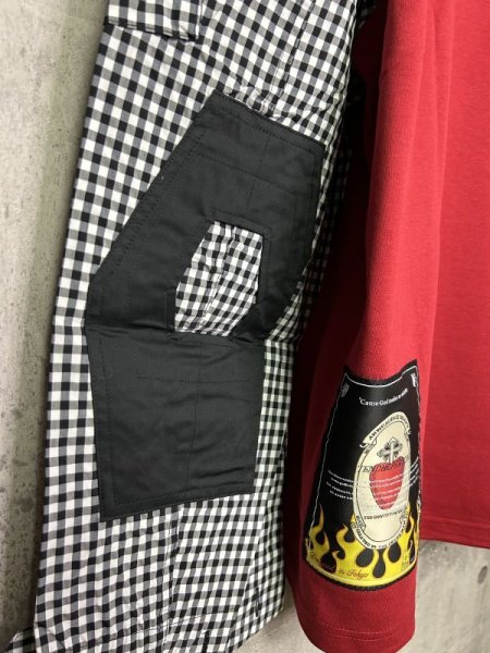 画像3: TENDER PERSON GINGHAM LONG TEE RED (3)