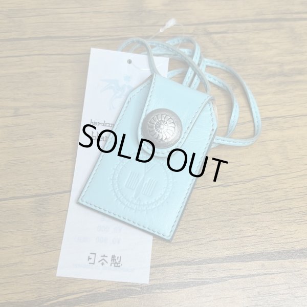 画像2: blackmeans leather OMAMORI case TURQUOISE/SILVER (2)