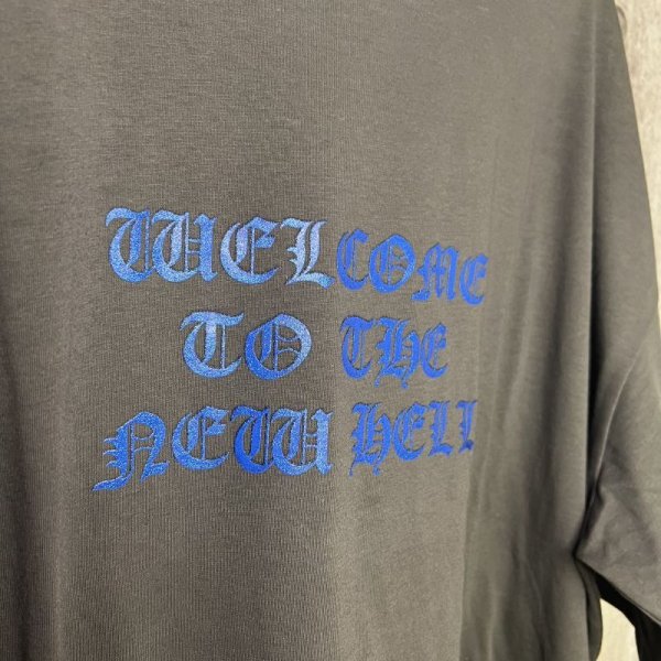 画像4: el conductorH GLITTER PRINT T-SHIRT 'NEWHELL BK (4)