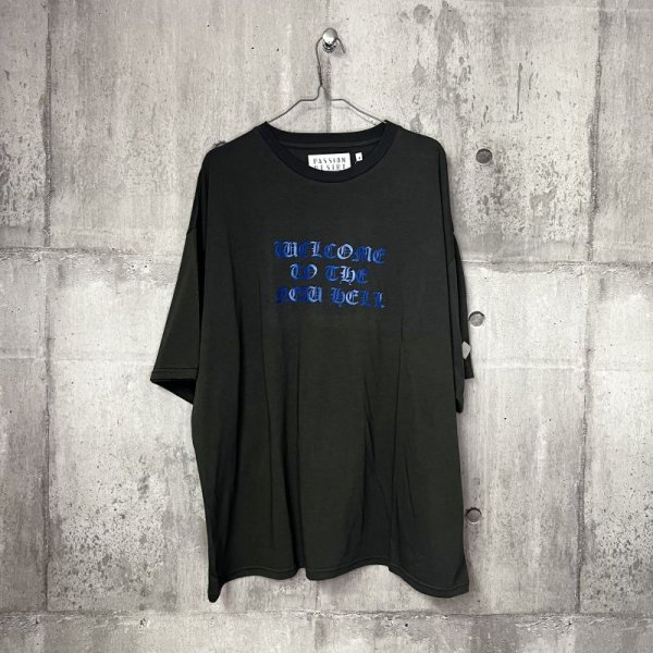 画像2: el conductorH GLITTER PRINT T-SHIRT 'NEWHELL BK (2)