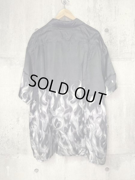 画像3: el conductorH OPEN COLLAR SHORT SLEEVE SHIRT'FLAME BK (3)