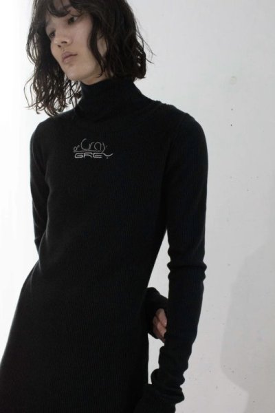 画像8: BALMUNG ウォームリブワンピース　ブラック (8)