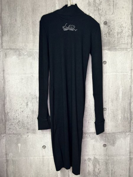 画像2: BALMUNG ウォームリブワンピース　ブラック (2)