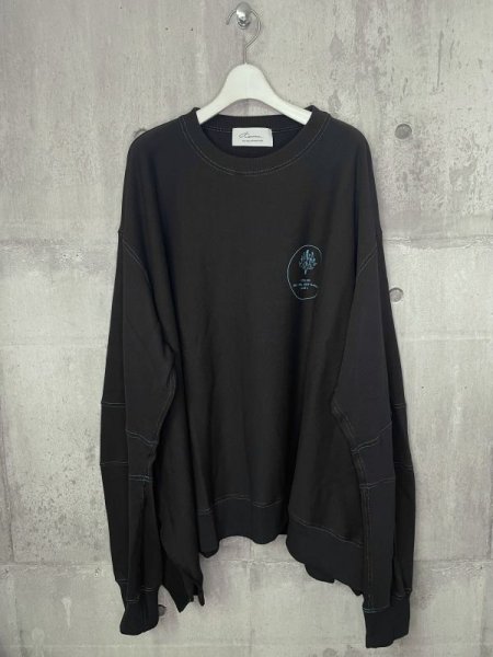 画像2: Azuma GHOST CLOTH SWEATSHIRT BLACK (2)