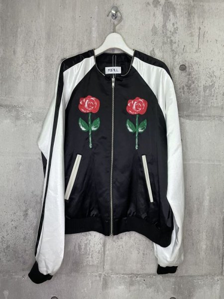 画像4: KIDILL KL737 BOWTIE SOUVENIR JACKET ROSE & GIRL EMBROIDERY BLACK (4)