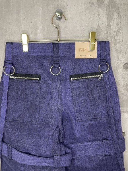 画像5: KIDILL KL772 ZIP DENIM PANTS CHEMICAL WASH PURPLE CHEMICAL (5)