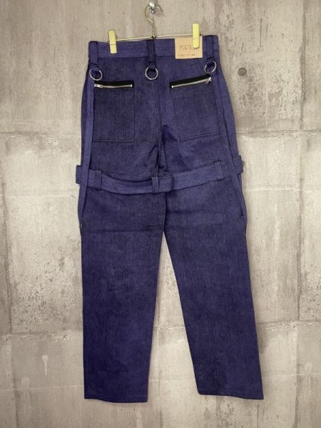 画像3: KIDILL KL772 ZIP DENIM PANTS CHEMICAL WASH PURPLE CHEMICAL (3)