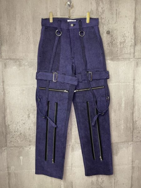 画像2: KIDILL KL772 ZIP DENIM PANTS CHEMICAL WASH PURPLE CHEMICAL (2)