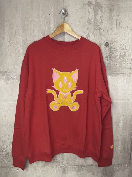 画像2: killremote ショルト君スウェットトレーナー レッド (2)