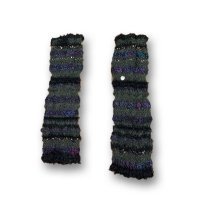 rurumu: 23AW weave yarn arm warmers black