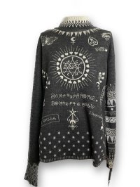 rurumu: 23AW tattoo motif highneck sweater (large) black