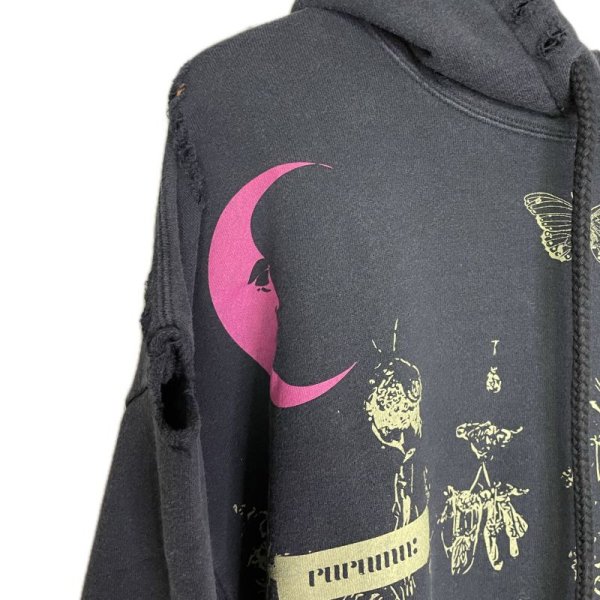 画像3: rurumu: echoes printed hoodie  black (3)