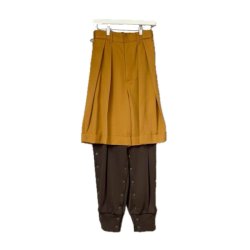 画像1: BASEMARK 22BF05 Jersey Combo Layered Pants Bronze