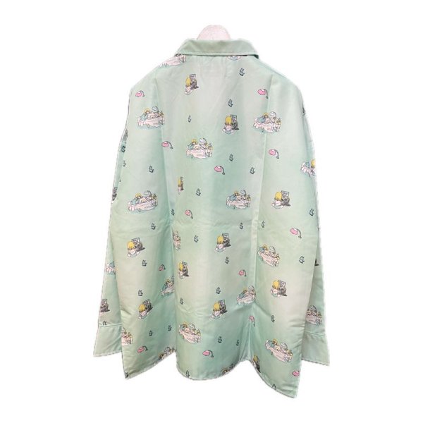 画像2: killremote　総柄シャツ　ライトグリーン (2)