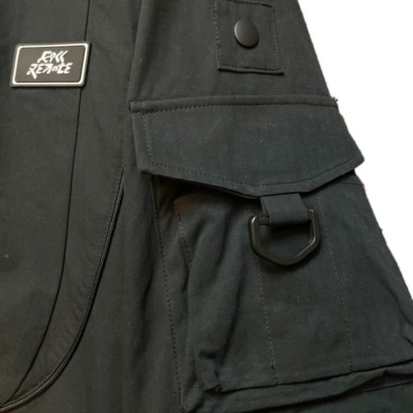 画像3: killremote　切り替えロングコート　ブラック (3)