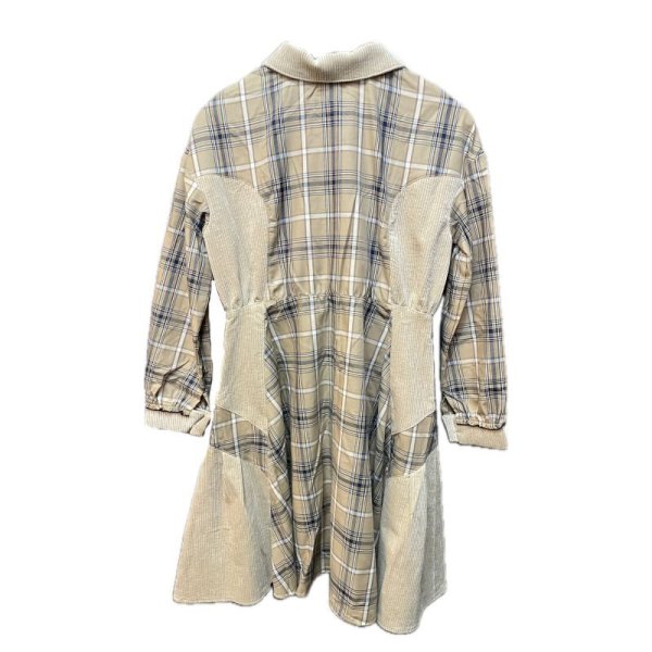 画像2: killremote チェックワンピース ベージュ (2)