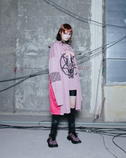 画像3: KIDILL 24SS　KL815 DESTROY LAYERED SHIRT　PINK OVERDYE (3)
