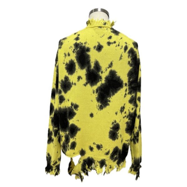画像2: KIDILL 24SS　KL811 DESTROY PULLOVER KNIT THE LOVE WITCH PRINT　YELLOW (2)