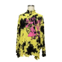 KIDILL 24SS　KL811 DESTROY PULLOVER KNIT THE LOVE WITCH PRINT　YELLOW