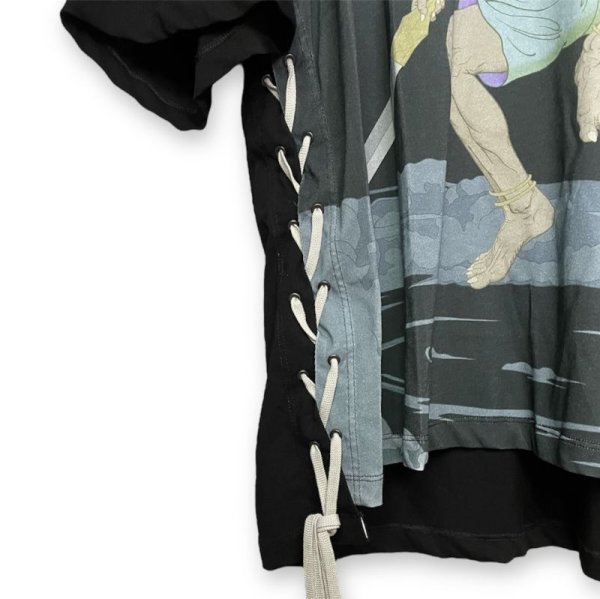 画像2: Azuma × 天明屋尚「剣神」LACE UP S/S BLACK (2)