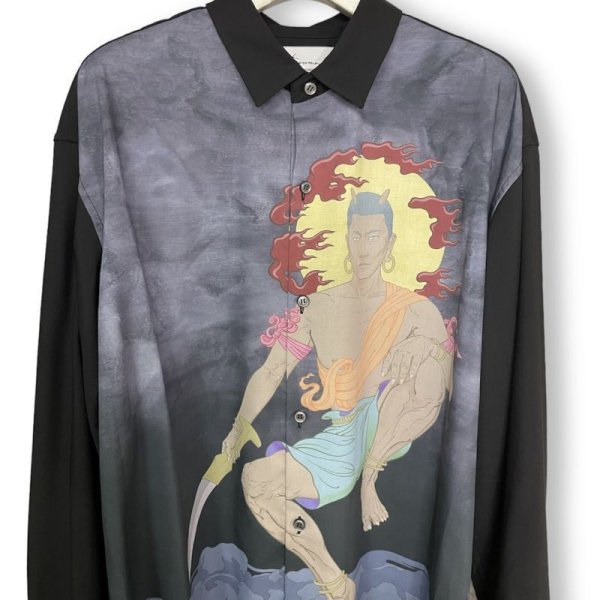 画像2: Azuma　× 天明屋尚「剣神」BIG SHIRT　BLACK (2)