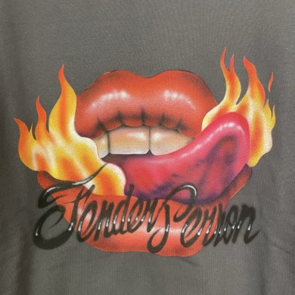 画像4: TENDER PERSON　 AIRBRUSHED CUTSLEEVE VEST　CHARCOAL (4)