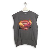 TENDER PERSON　 AIRBRUSHED CUTSLEEVE VEST　CHARCOAL