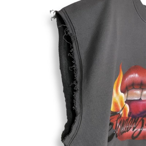 画像3: TENDER PERSON　 AIRBRUSHED CUTSLEEVE VEST　CHARCOAL (3)