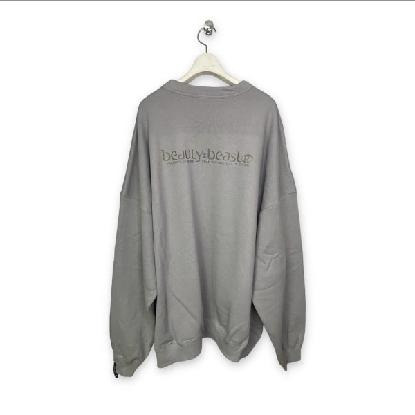 画像2: beauty:beast　DARK KNIGHT CREWNECK SWEAT SHIRT　L.GRAY (2)
