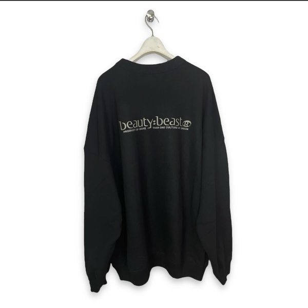 画像2: beauty:beast　DARK KNIGHT CREWNECK SWEAT SHIRT　BLACK (2)